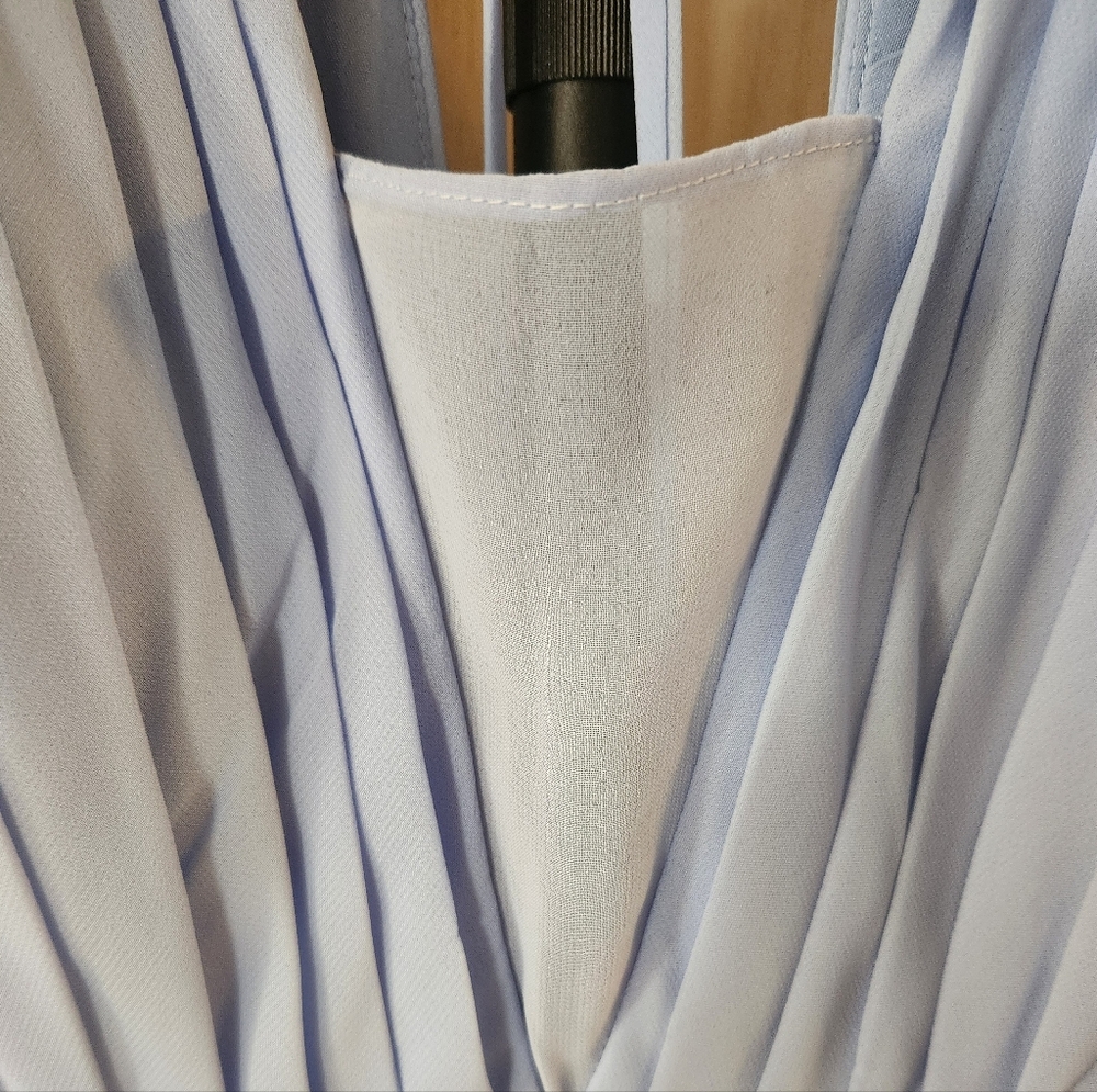 JJs House Elegant Light Blue Long Sleeve Dress Bridesmaids - Picture 4 of 10